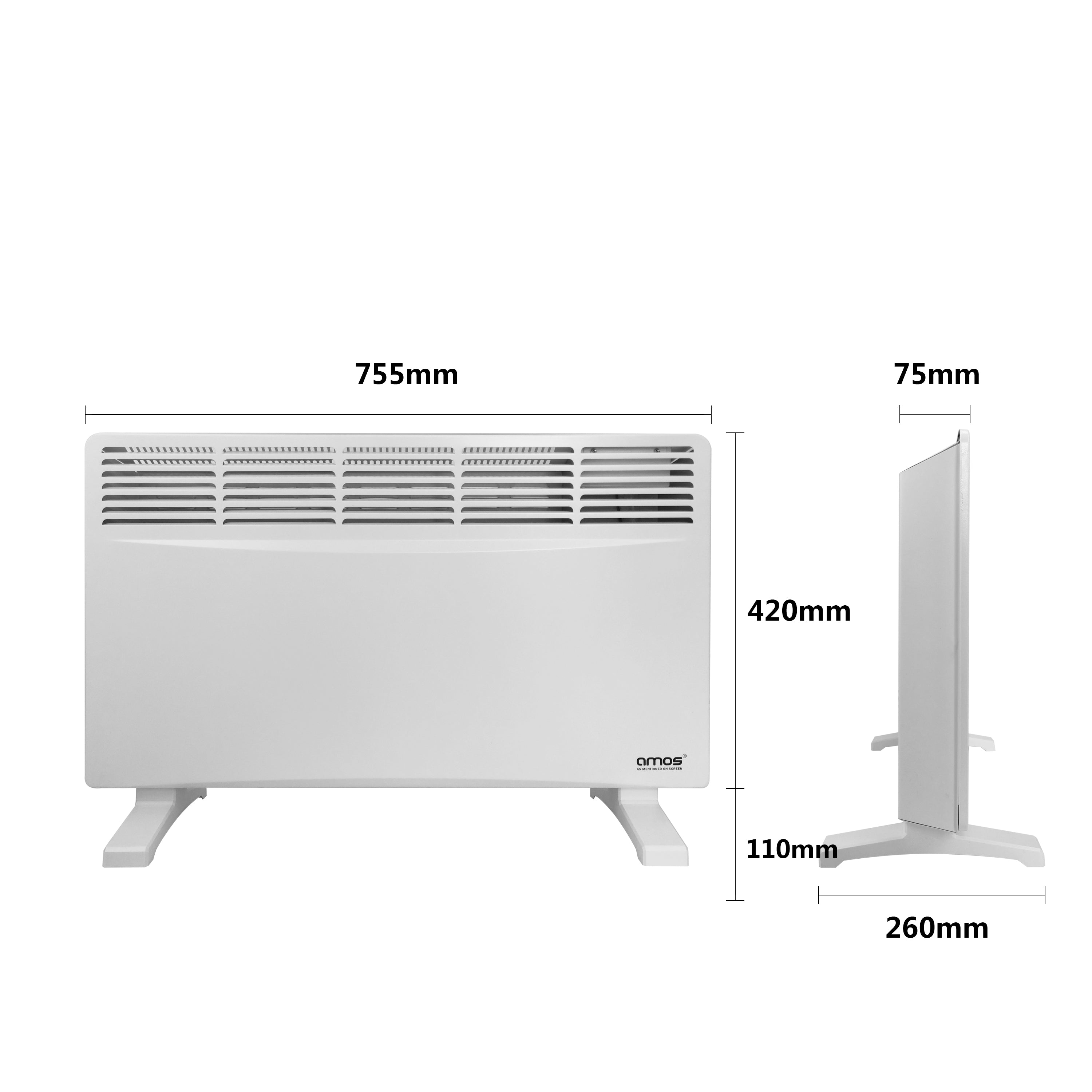 AMOS 2000W Wifi Electric Convector Panel Heater