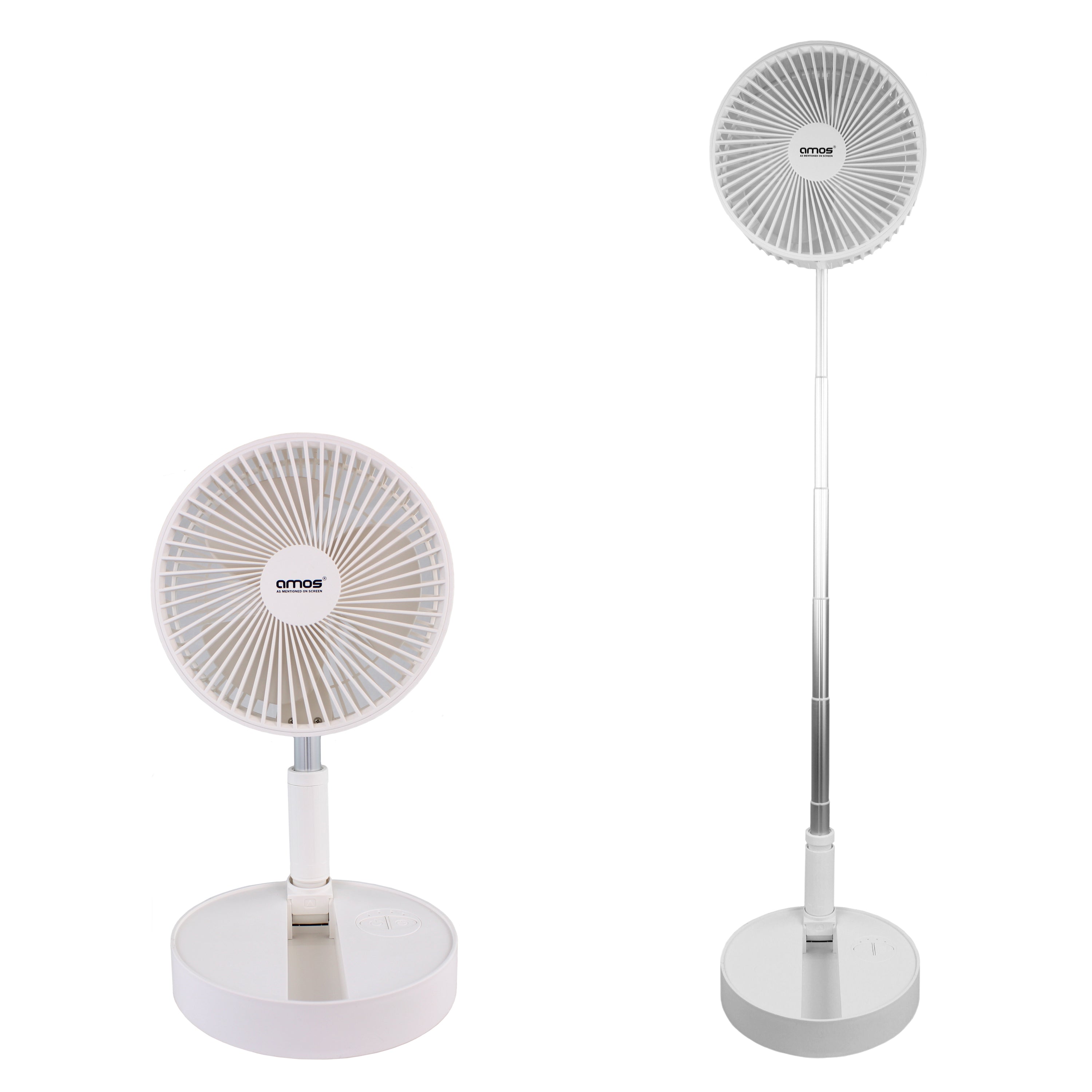 AMOS 7 Inch Rechargeable Foldable Mini Desk Fan