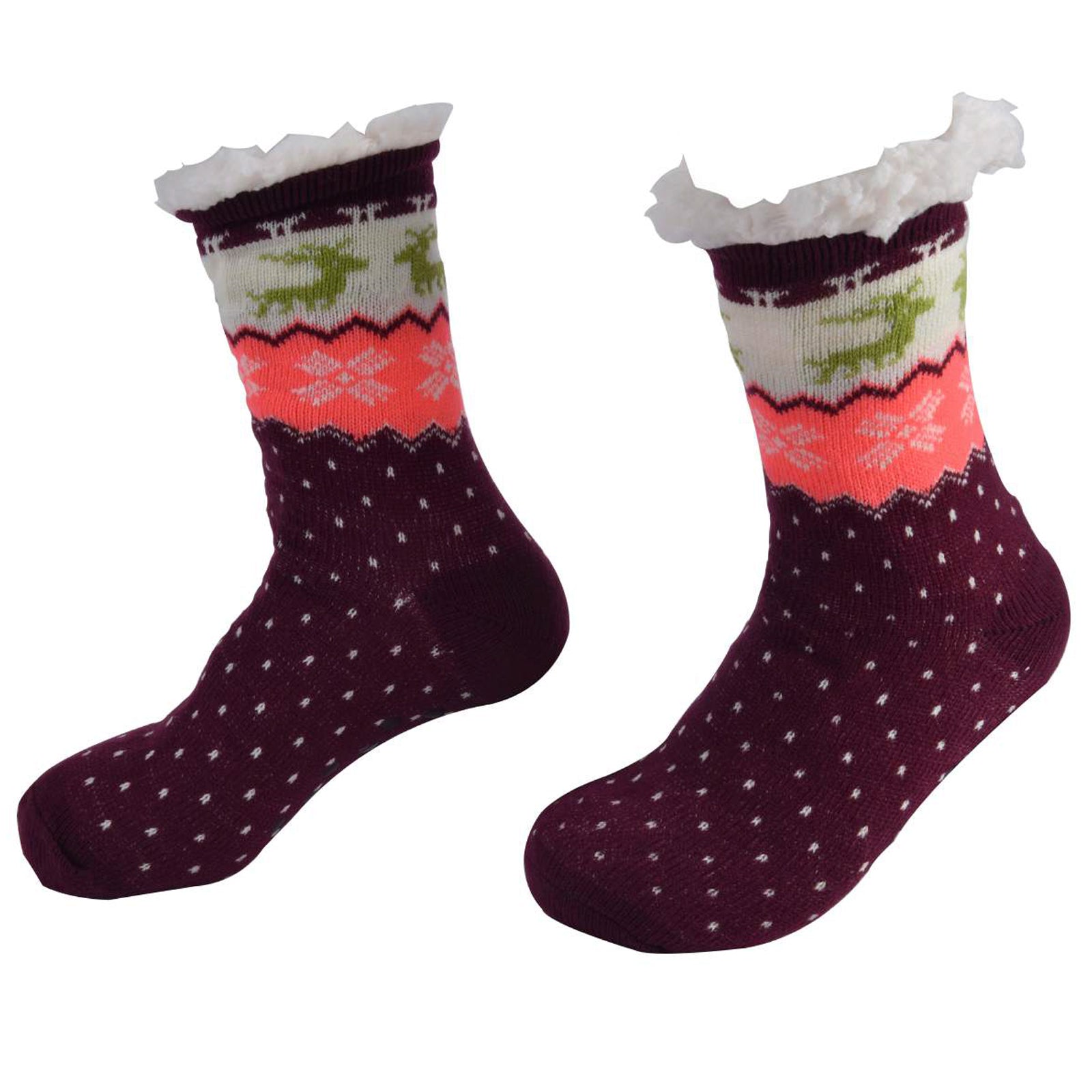 AMOS Ladies Christmas Slipper Socks