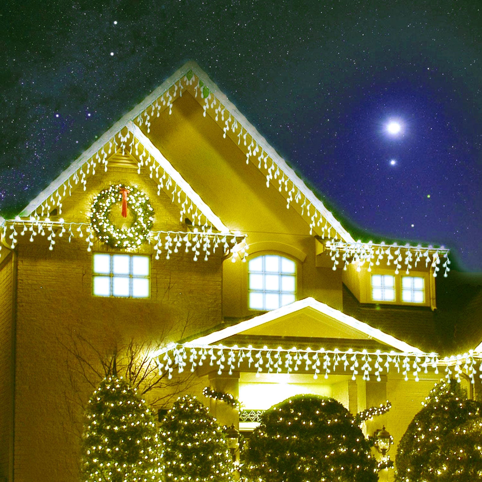 LED Snowing Effect Icicle Lights