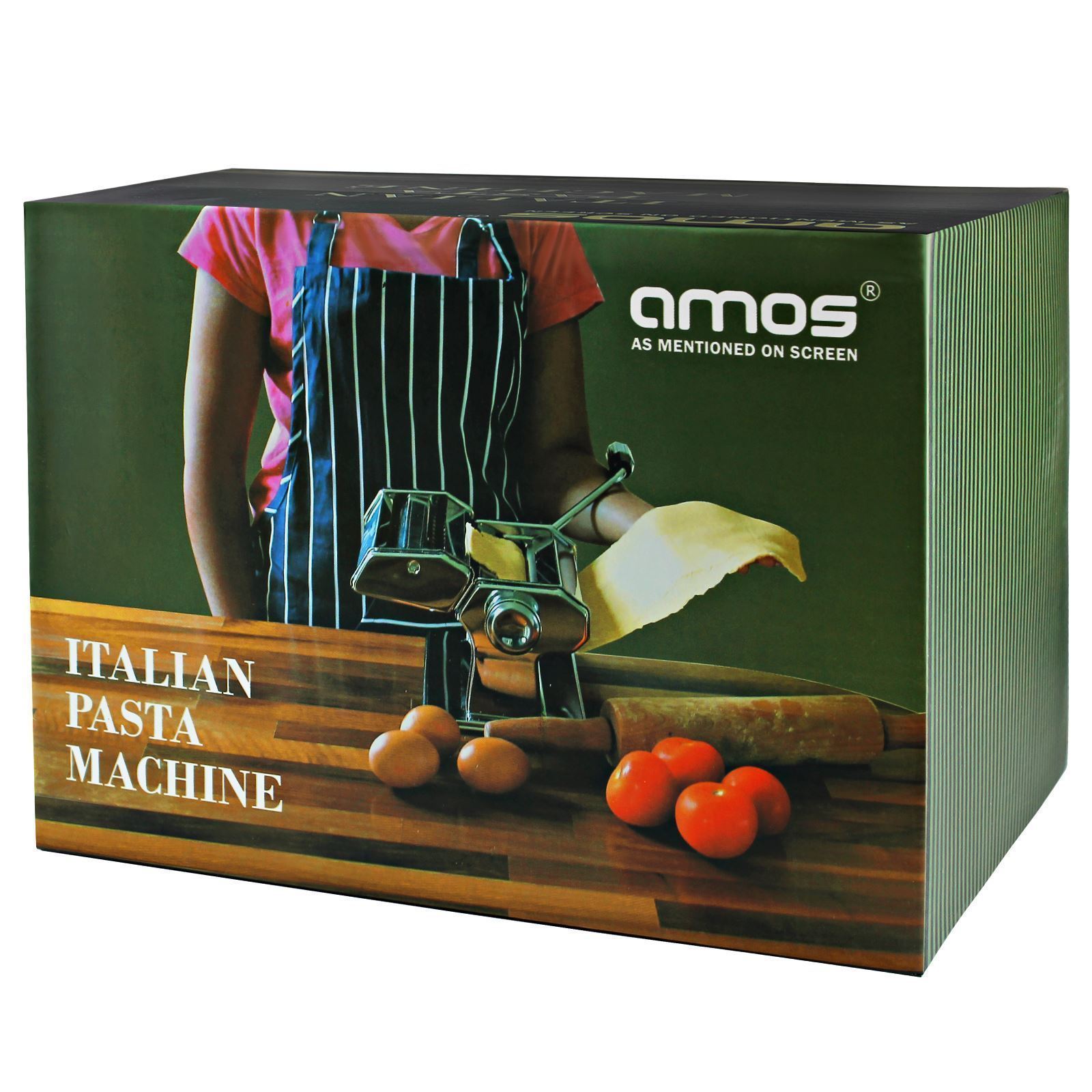 AMOS 3 in 1 Stainless Steel Pasta Maker Machine Tagliatelle Lasagne Cutter Kitchen Tool