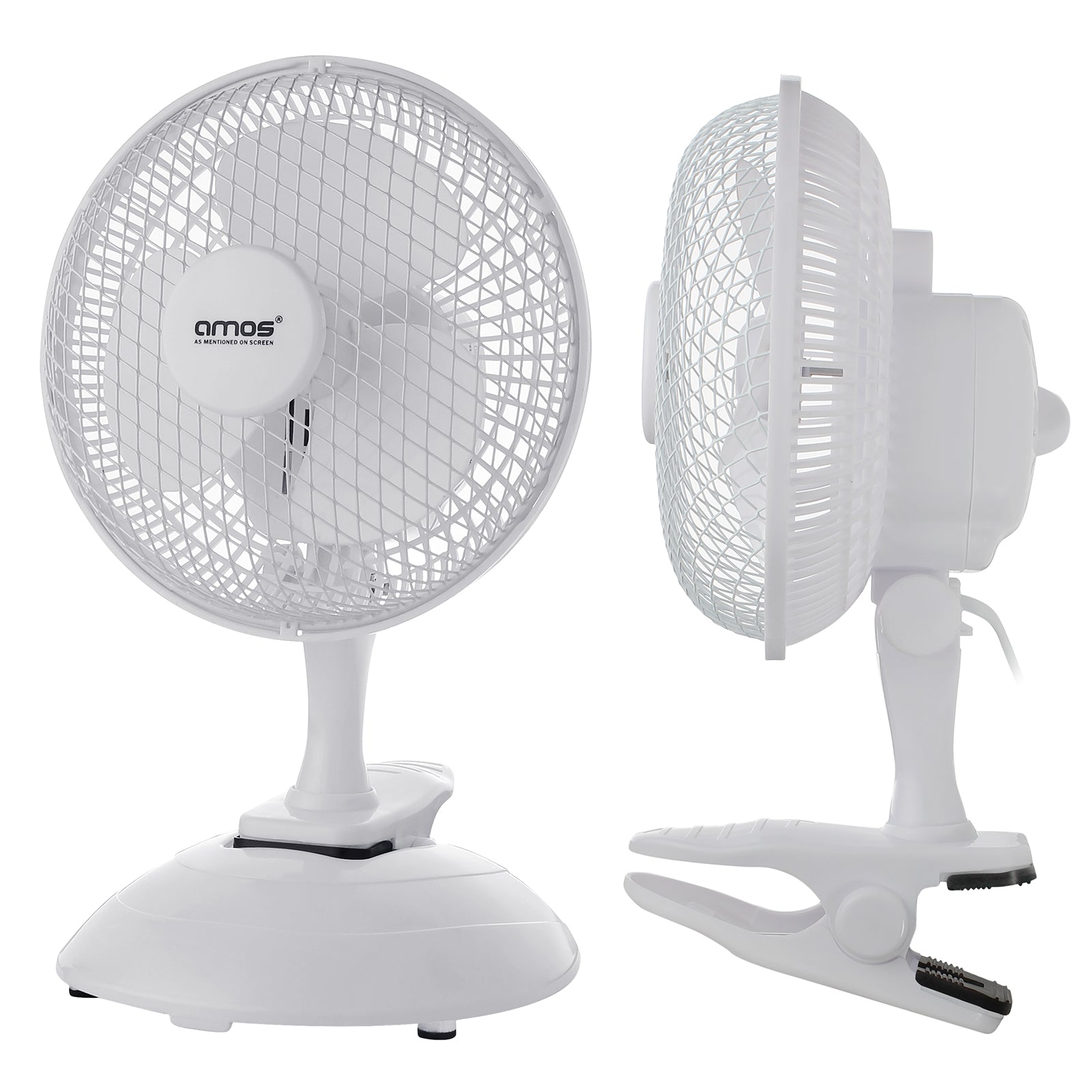 AMOS 6" 2 in 1 Clip On Desk Table Fan