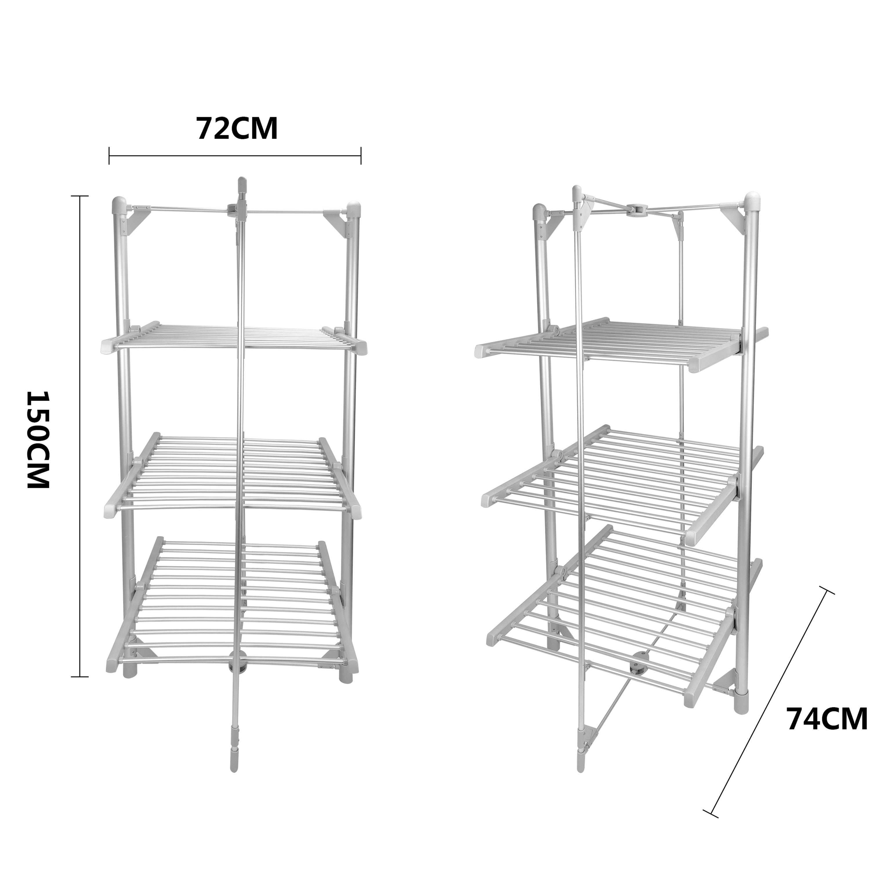  TOOLF Clothes Drying Rack, 3-Tier Collapsible Laundry
