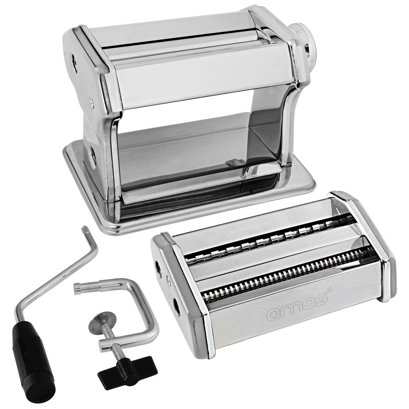 AMOS 3 in 1 Stainless Steel Pasta Maker Machine Tagliatelle Lasagne Cutter Kitchen Tool 