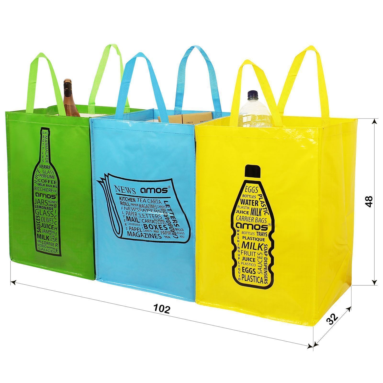 AMOS 3 x Recycling Bags