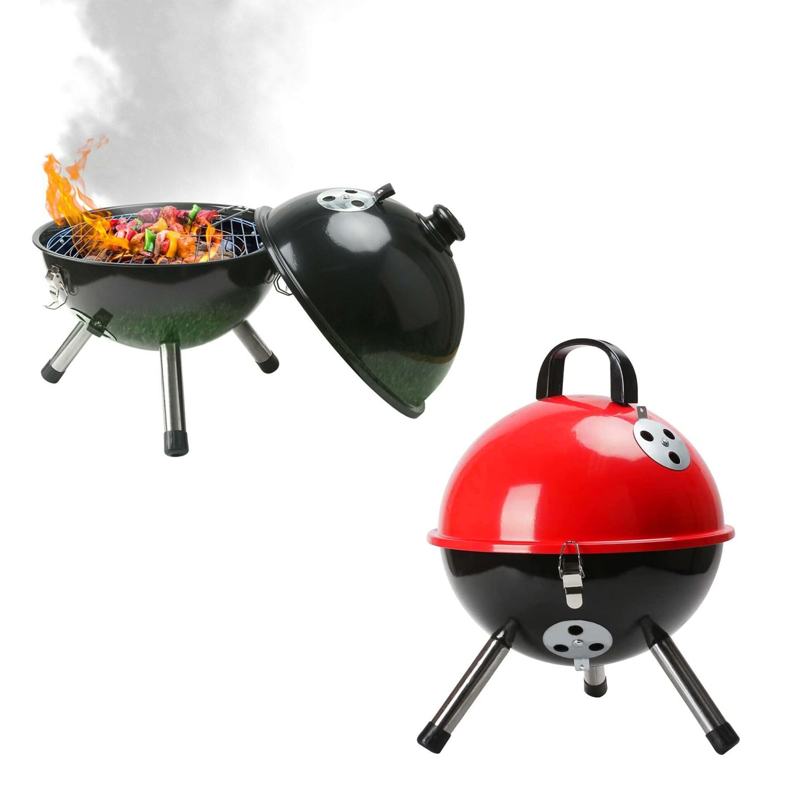 AMOS 12” Portable BBQ Charcoal Grill