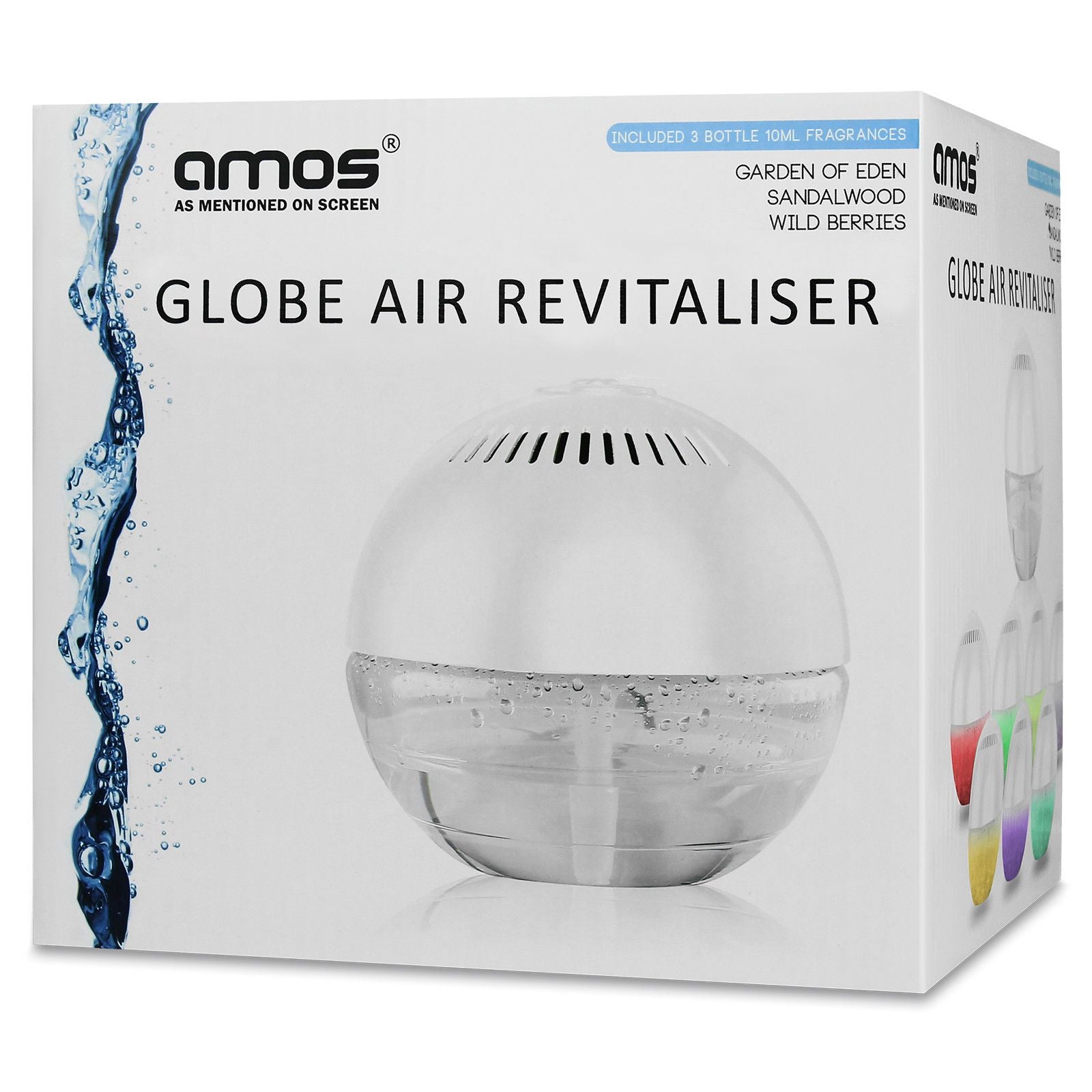 AMOS Globe Air Revitaliser Purifier Freshener Ioniser Colour Changing LED Light