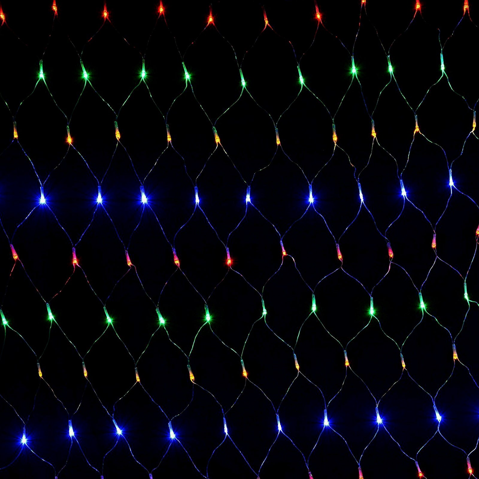 AMOS 180 Battery Operated LED Christmas Mesh Net Chaser Lights Indoor Outdoor with 8 Functions - 1.8m x 1.2m