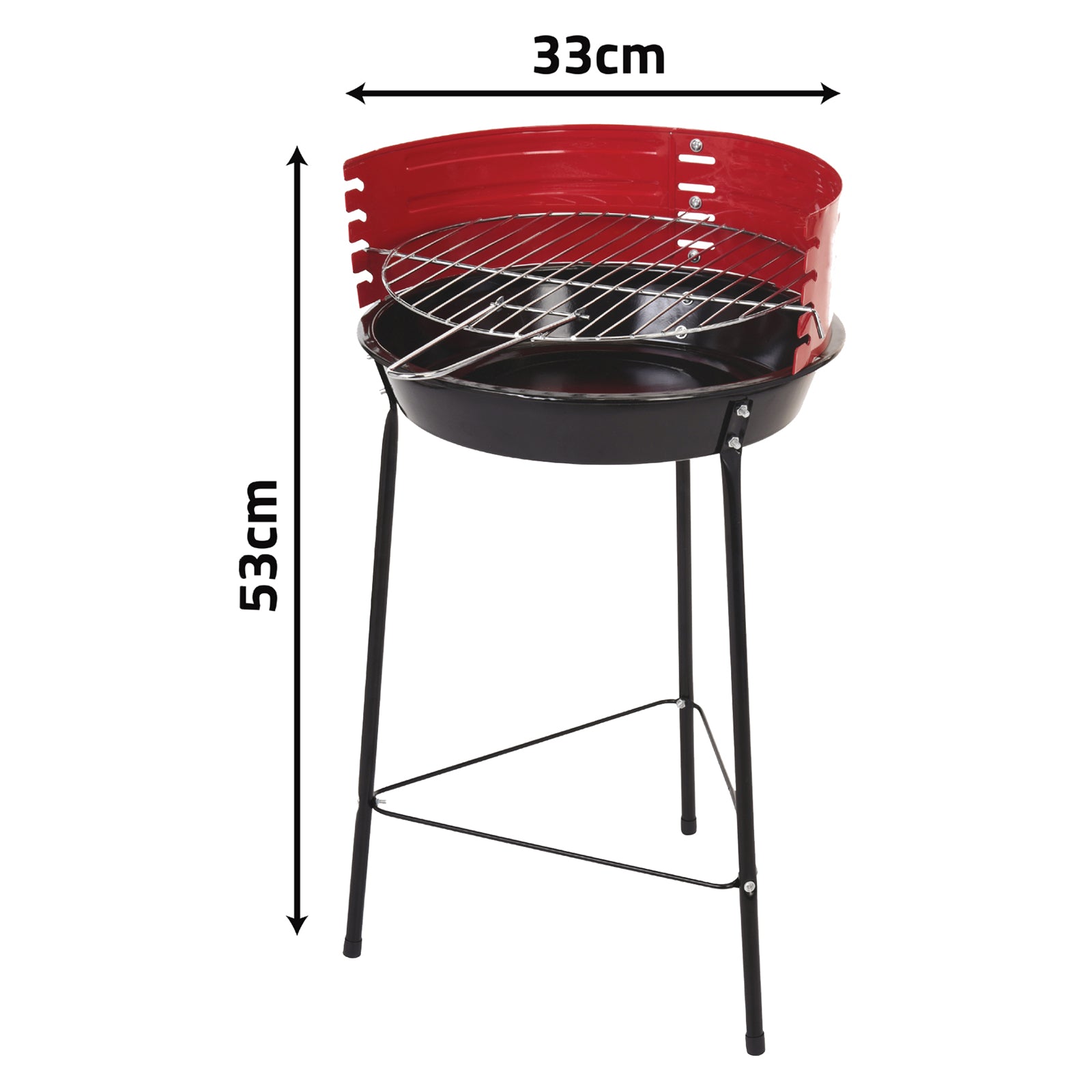 AMOS 14" Open Top BBQ Grill
