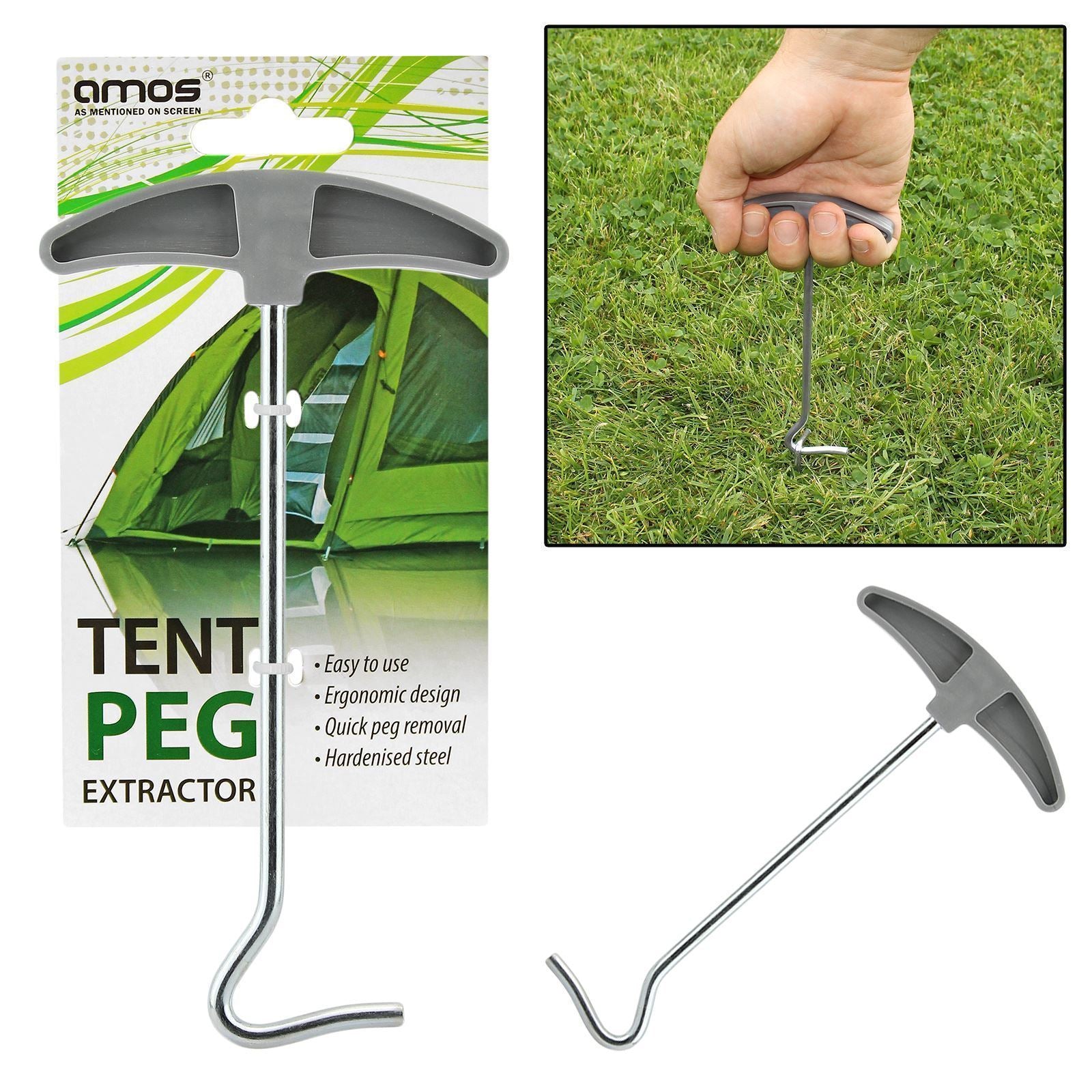AMOS Tent Peg Extractor Puller Camping Steel 