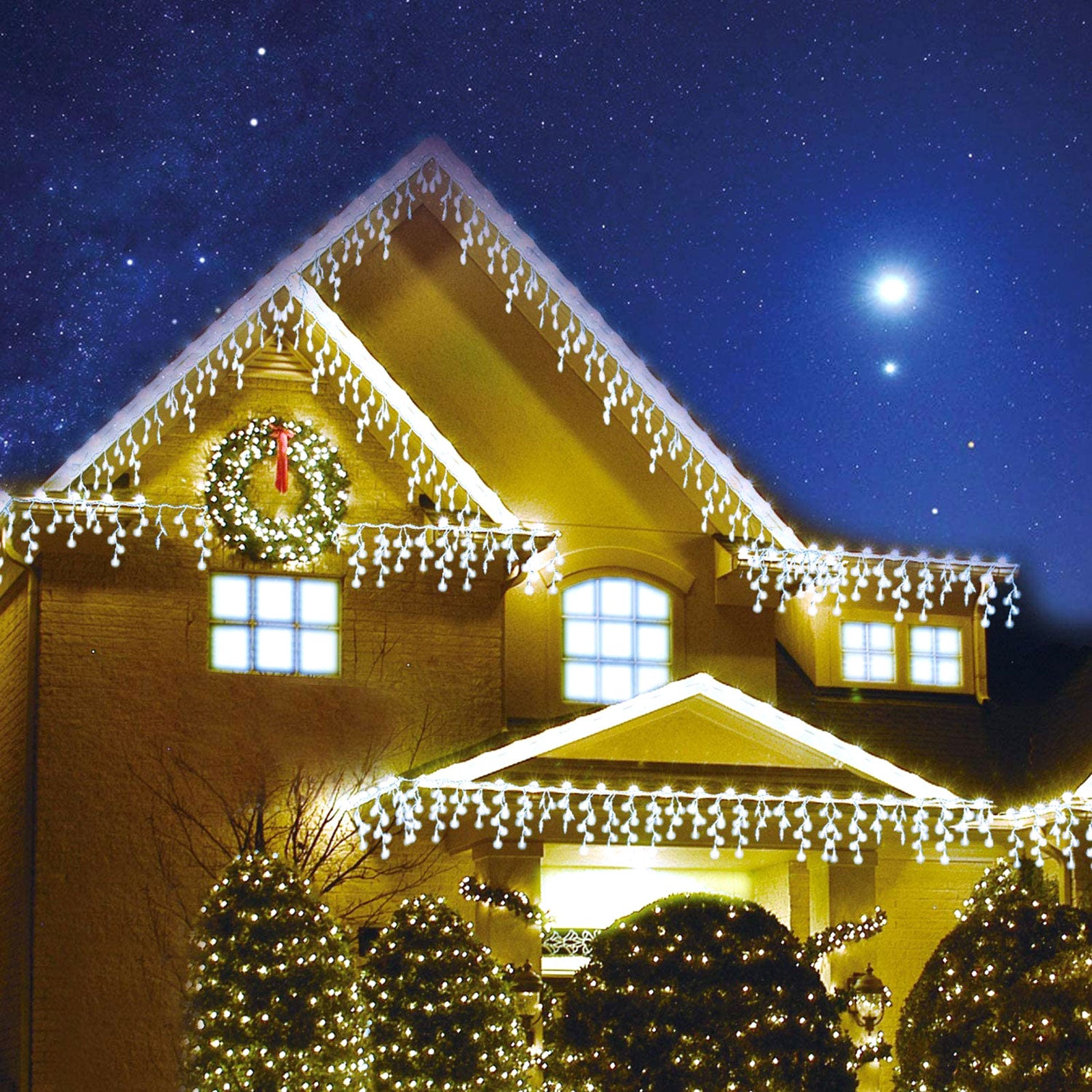 LED Snowing Effect Icicle Lights